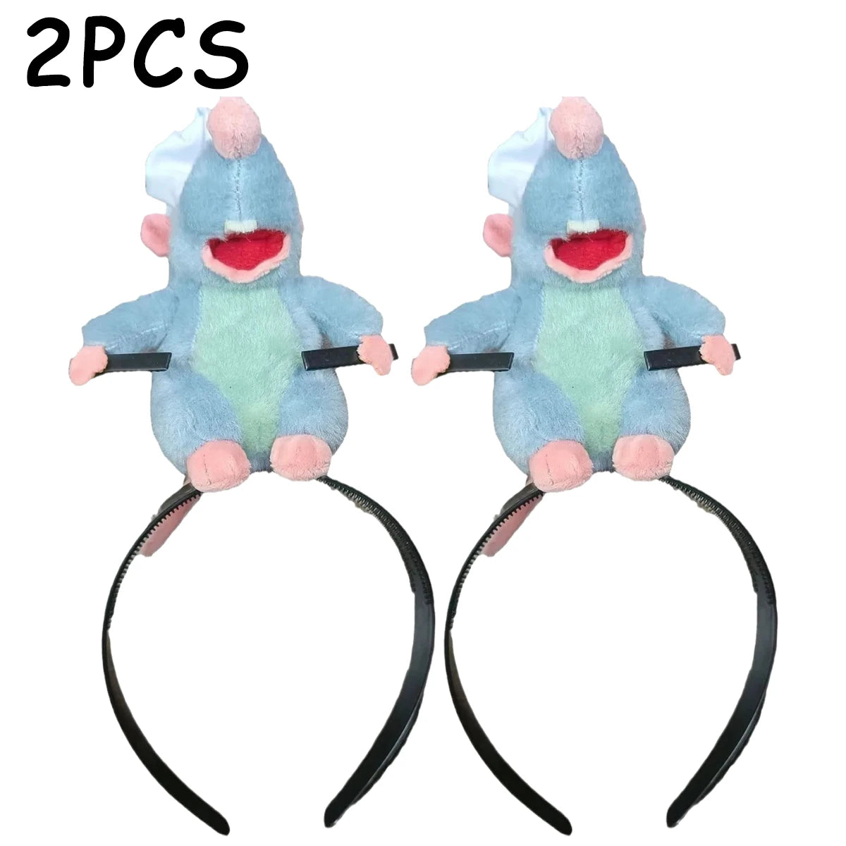 1-15PCS Anime Ratatouille Hair Bands Cartoon Plush Doll Headband French Wide-Rimmed Hair Card Creative Girls Photo Headwear