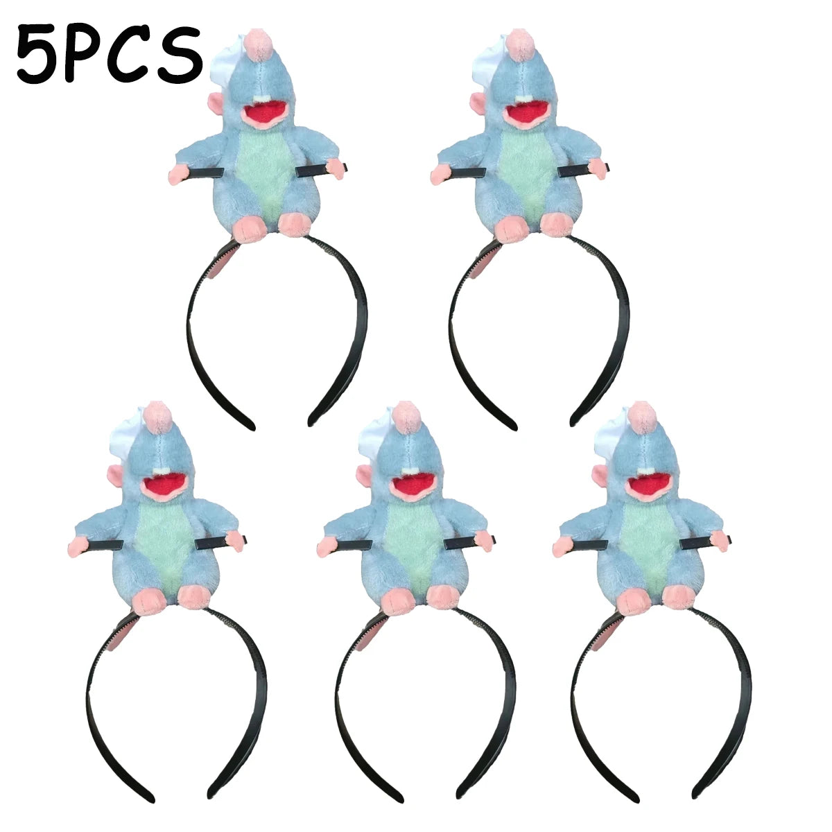 1-15PCS Anime Ratatouille Hair Bands Cartoon Plush Doll Headband French Wide-Rimmed Hair Card Creative Girls Photo Headwear